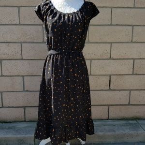 Lauren Conrad black and gold hearts dress